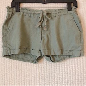 green tie shorts